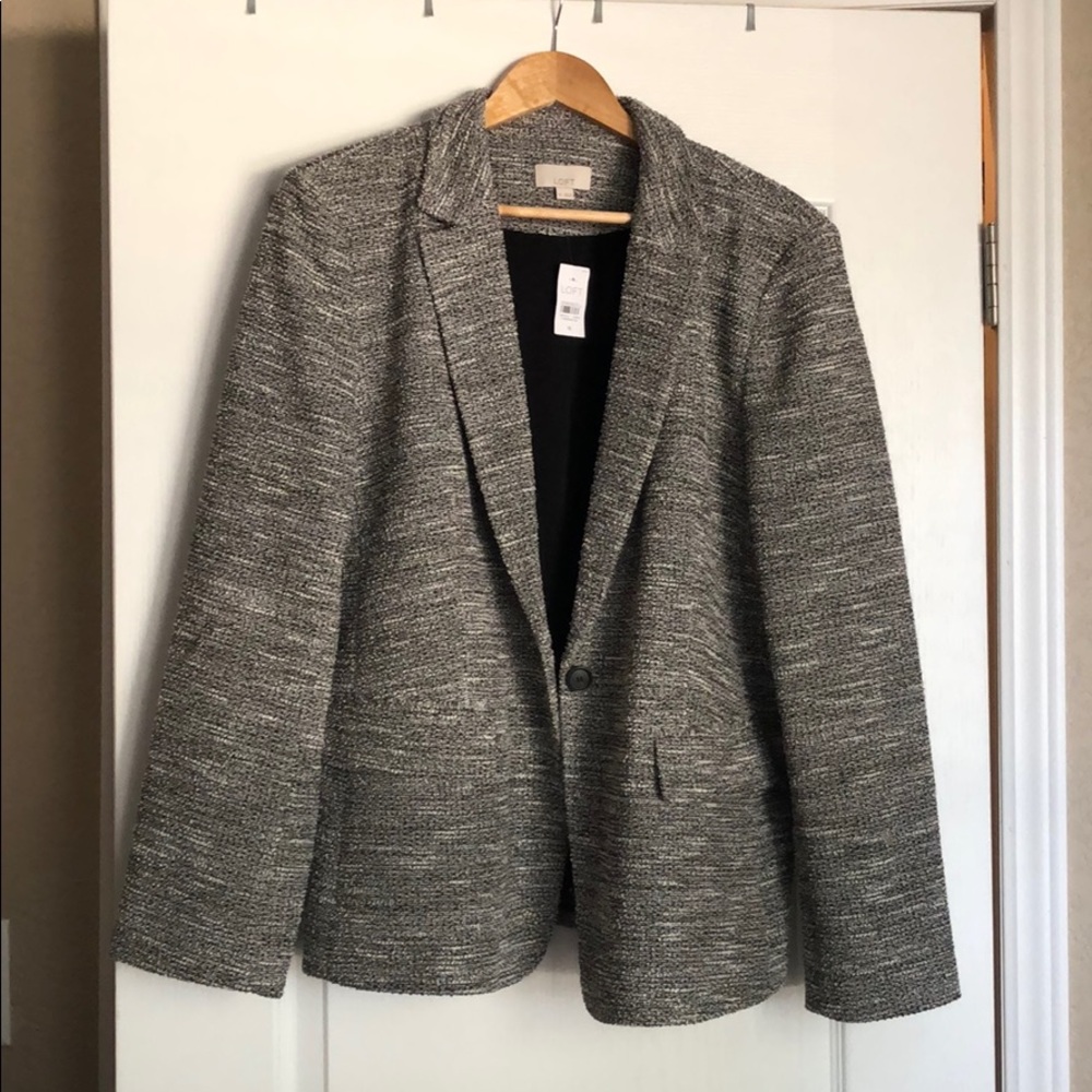 LOFT Textured Knit Modern Blazer - NWT